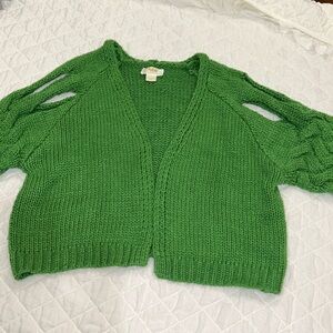 Chunky green sweater